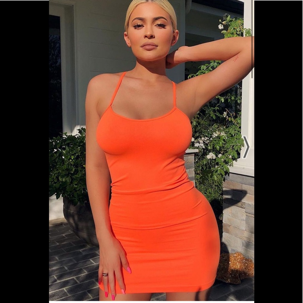 Love J Neon Orange Tank Dress